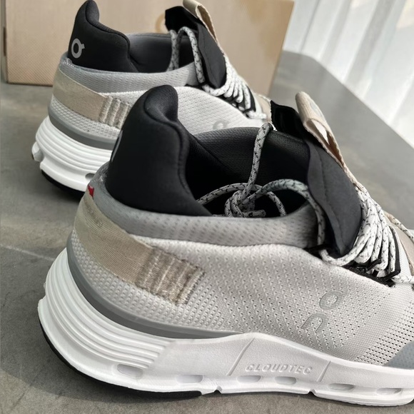 ON Running Cloudnova Womens White Sand Casual Sports Running Shoes